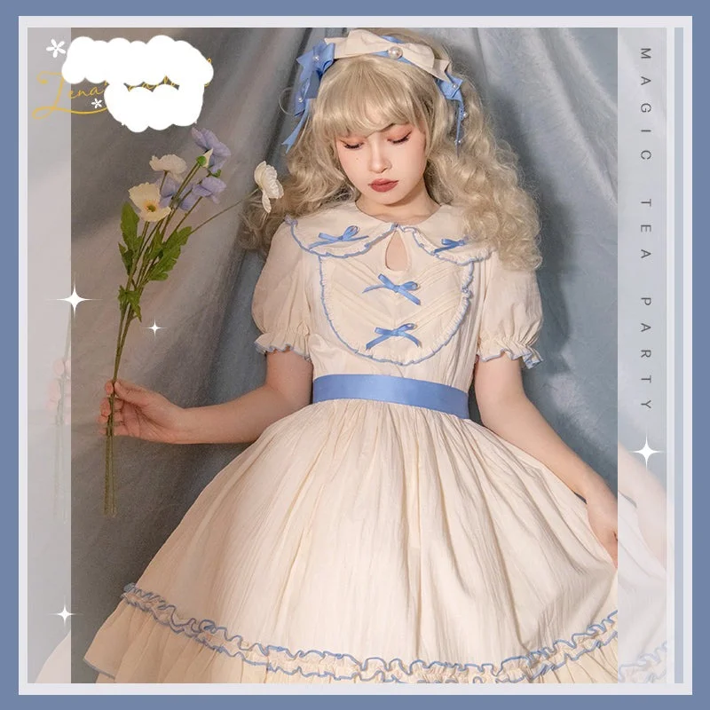 Magic Tea Party~Lena's Garland~Solid Color Lolita OP