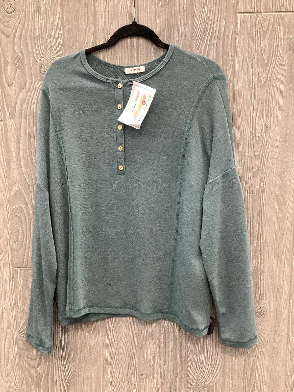 Top Long Sleeve By Cherish In Green, Size: M