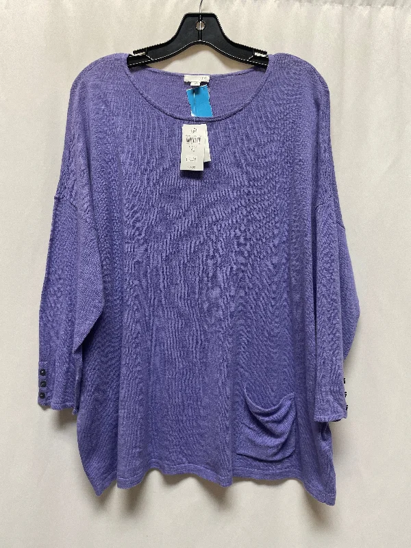 Top Long Sleeve By J. Jill In Purple, Size: Xl