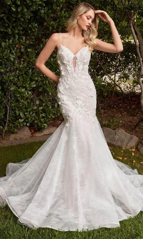 Cinderella Divine CD856W - Sleeveless Mermaid Wedding Gown