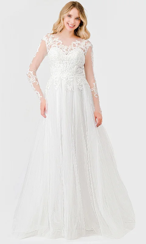 Trevi Collection MS0032 - Embroidered A-Line Wedding Gown