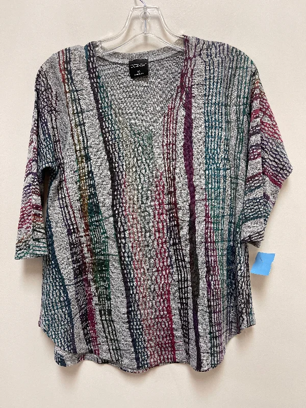 Top Long Sleeve By Clothes Mentor In Grey & Purple, Size: Xs