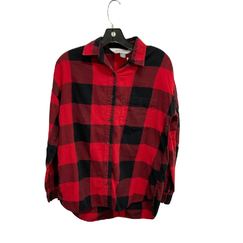 Top Long Sleeve By Old Navy In Black & Red, Size: Sp