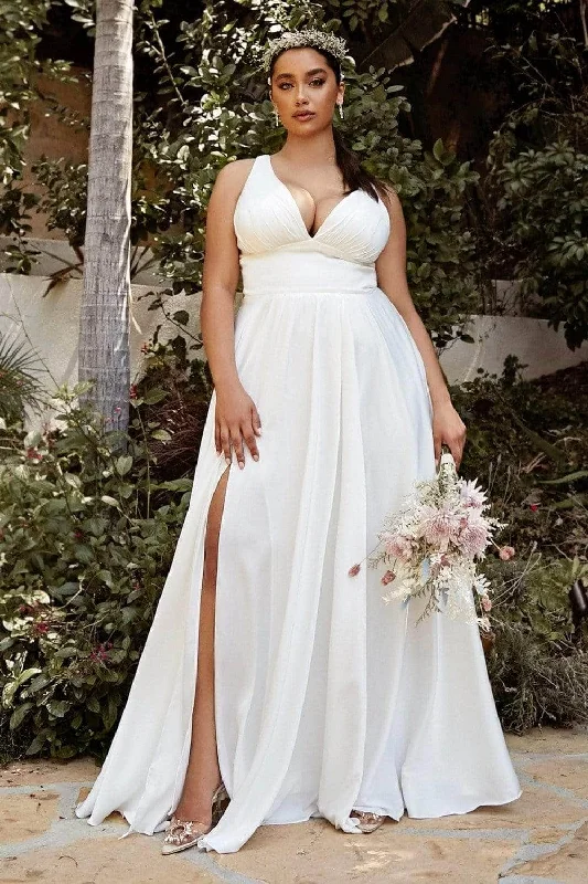 Ladivine Bridal 7469WW- Plus Size Empire Wedding Dress