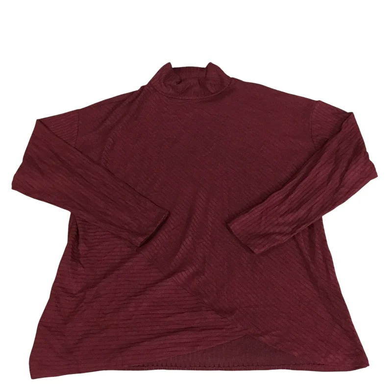 Top Long Sleeve By Simply Vera In Red, Size: Xl