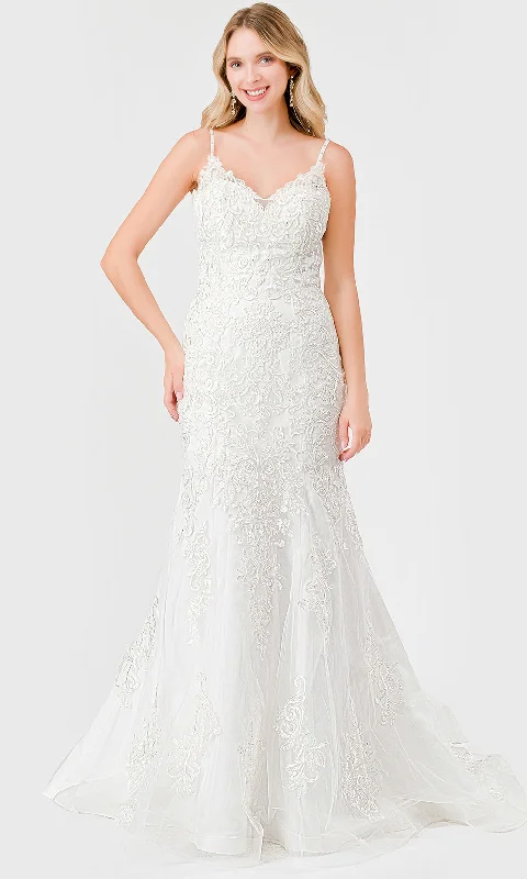 Trevi Collection MS0008 - Embroidered Sleeveless Wedding Dress