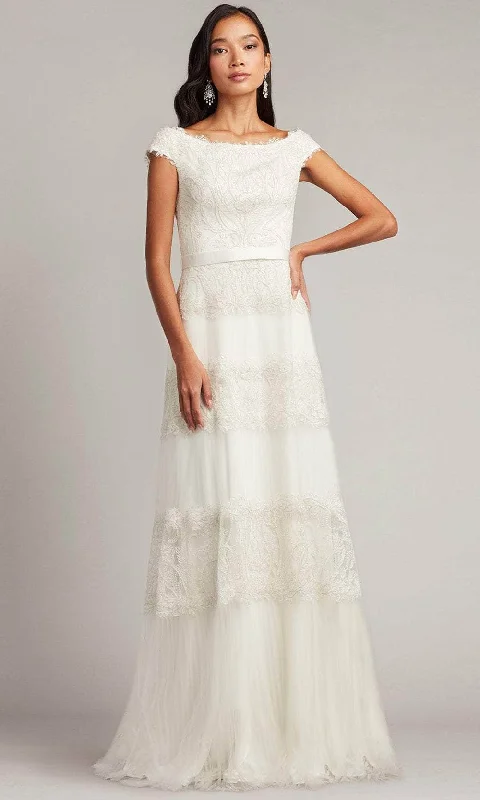 Tadashi Shoji CCA23274L - Off-Shoulder Embroidered Wedding Dress