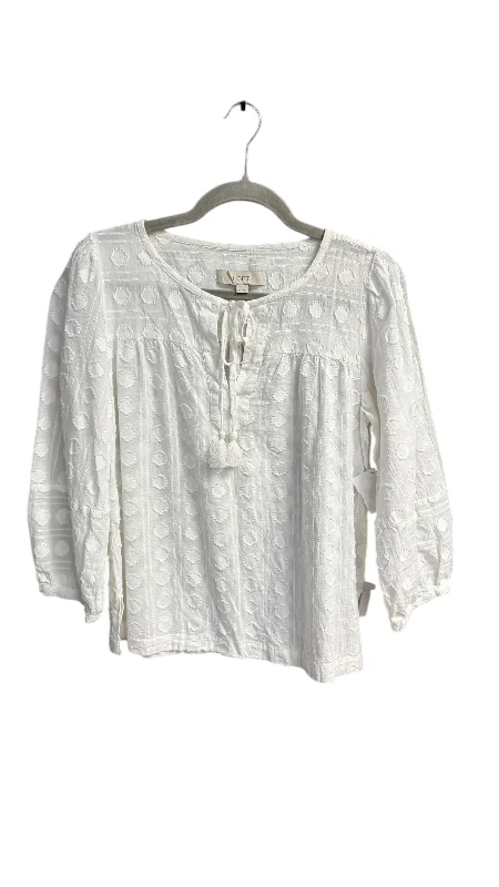 Top Long Sleeve By Loft In White, Size: Xs