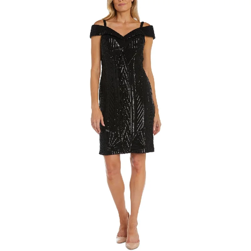 R&M Richards Womens Sequined m Cocktail And Party Dress