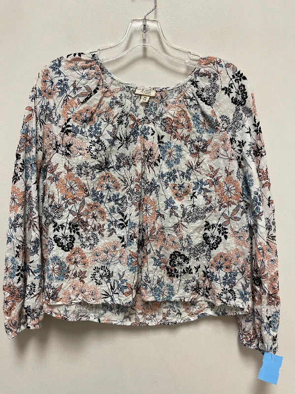 Top Long Sleeve By Ana In Floral Print, Size: Mp