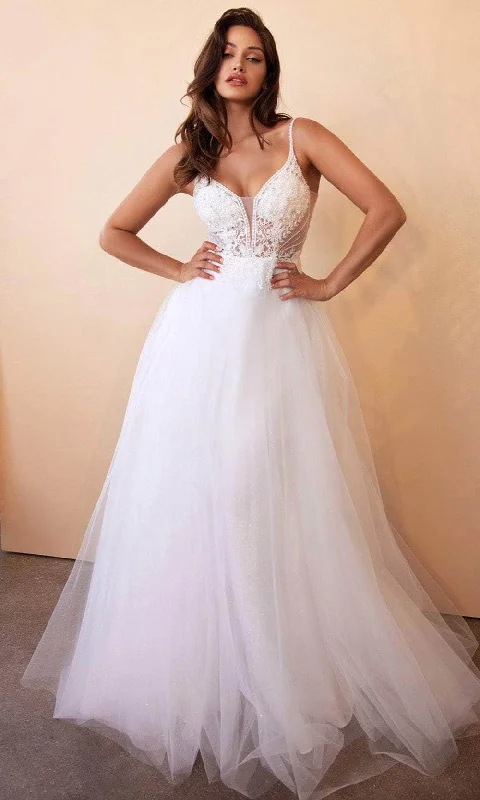 Cinerella Divine CD0195W - Lace Tulle with Floral Detailing Wedding Dress