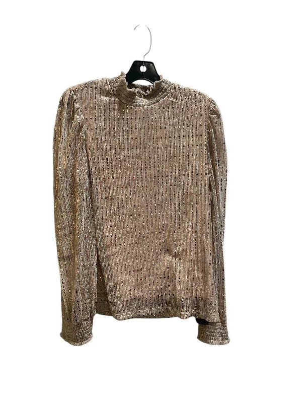 Top Long Sleeve By By Design In Rose Gold, Size: L