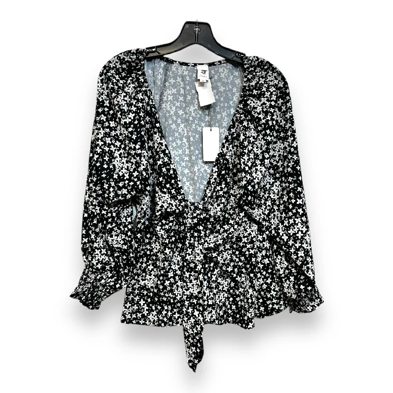 Top Long Sleeve By FLAWLESS In Floral Print, Size: M