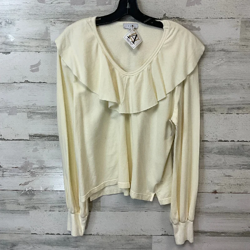 Top Long Sleeve By SEDGE In Cream, Size: L