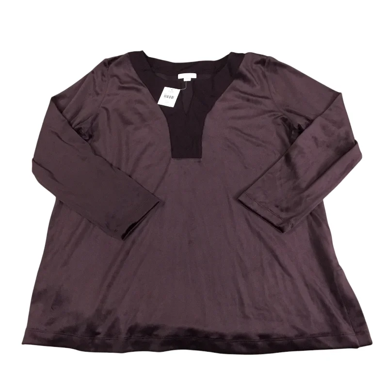 Top Long Sleeve By Pure Jill In Purple, Size: L