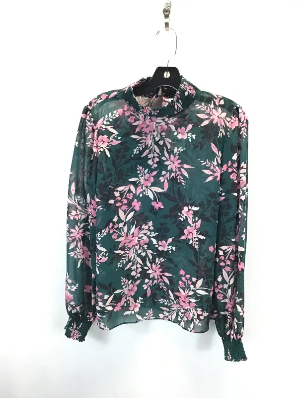 Top Long Sleeve By Clothes Mentor In Floral Print, Size: L