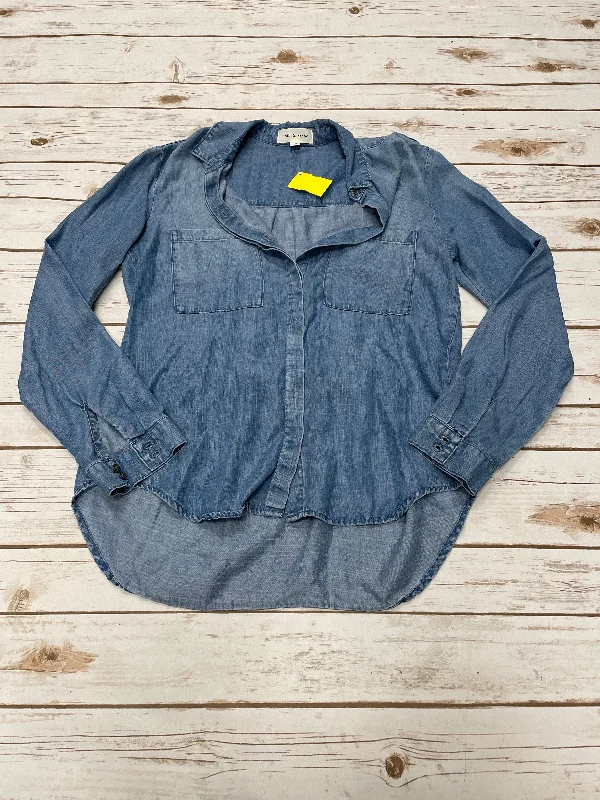 Top Long Sleeve By Cloth & Stone In Blue Denim, Size: Xs