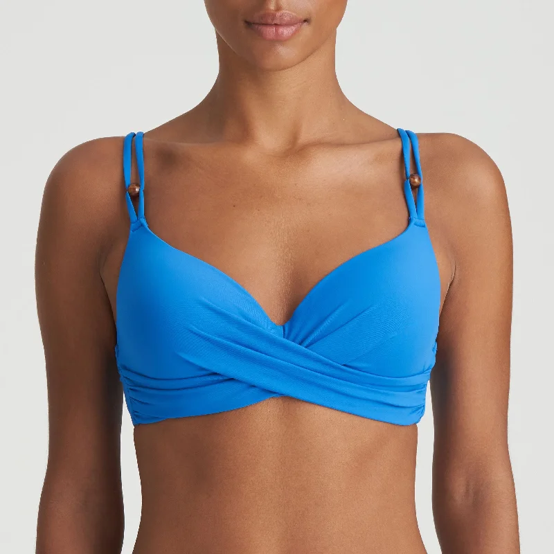 Flidais Padded Plunge Bikini Top In Blue Mistral - Marie Jo