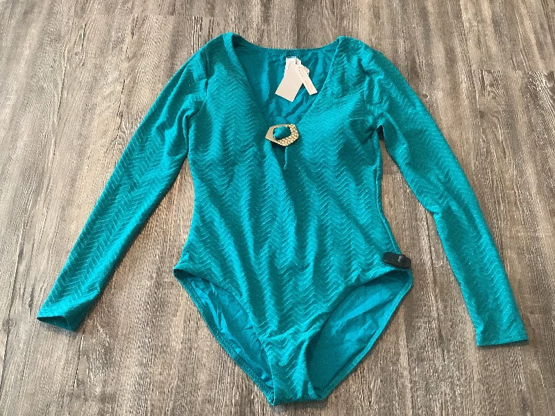 Bodysuit By Trina Turk In Teal, Size: L