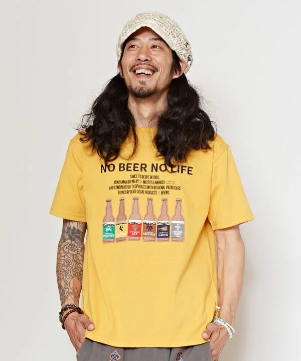 YOKOHAMA BEER x GRN x AMINA Beer Tee