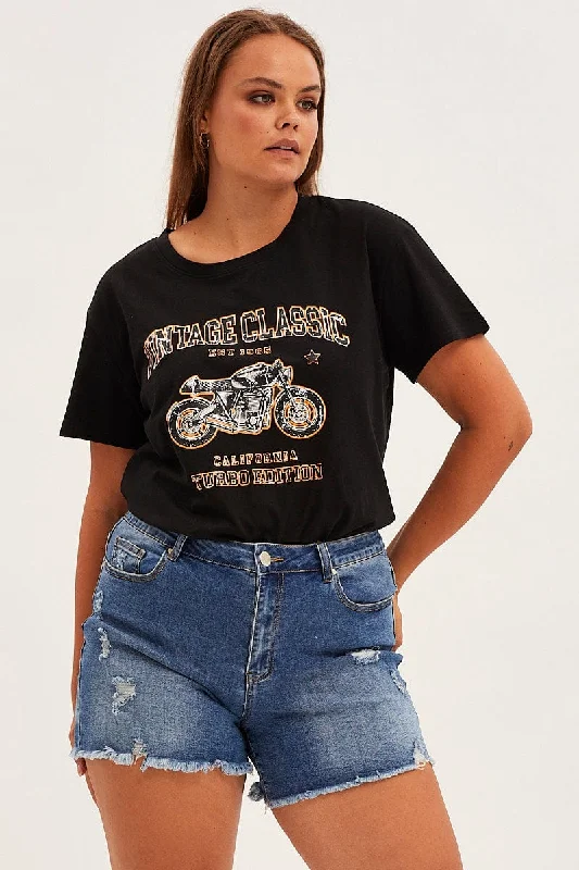 Black Short Sleeve La Bike T-shirt