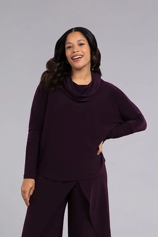 Nu Cinch Cowl Neck Top | Currant