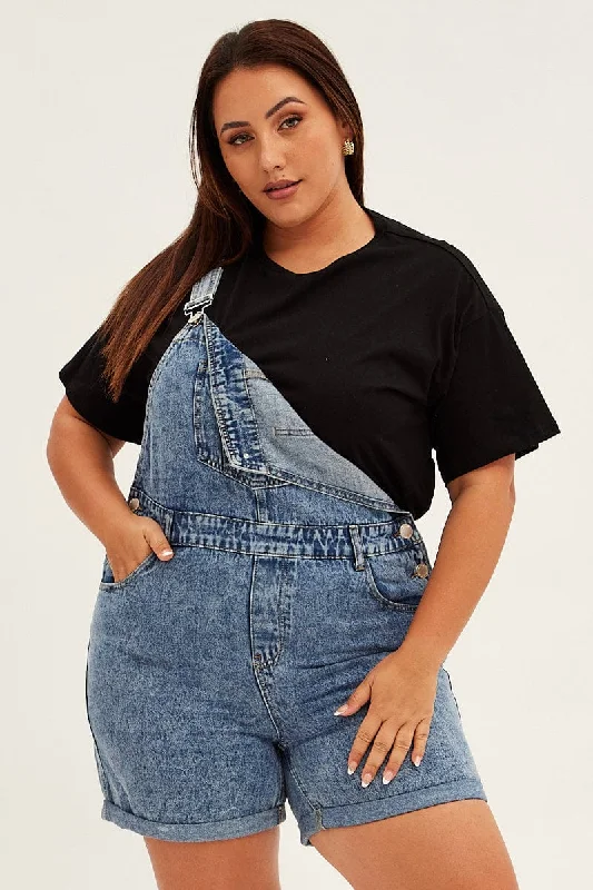 Steel Blue Denim Overall