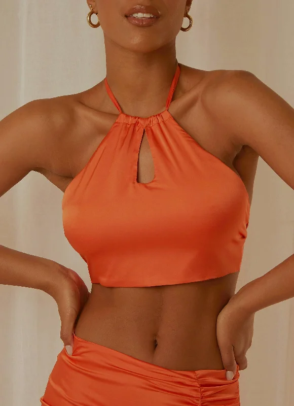 Summer Evenings Halter Top - Orange