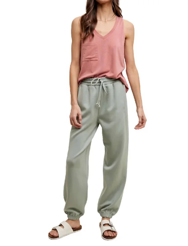 Relaxed Jogger Pants In Sage