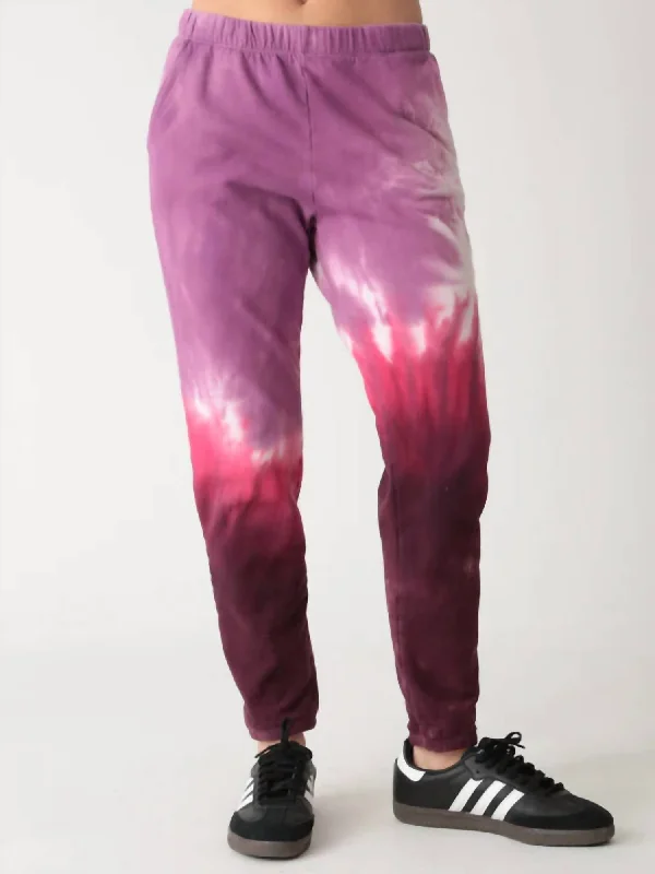 Women's Siesta Sweatpant In Lilac/ Burgundy