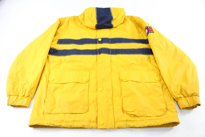 90's Tommy Hilfiger Logo Patch Yellow Zip Up Jacket