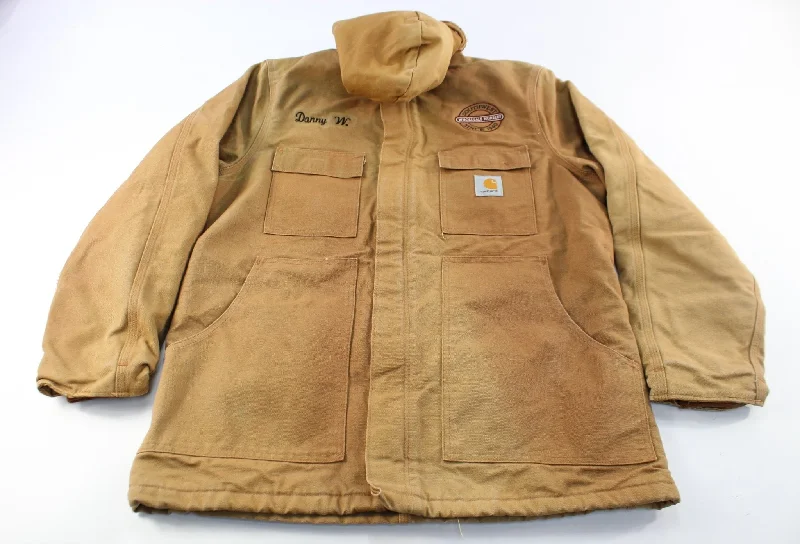 Carhartt Logo Patch Tan Arctic Traditional Zip Up Jacket