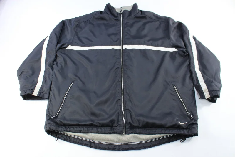 Nike Embroidered Logo Black & White Zip Up Jacket