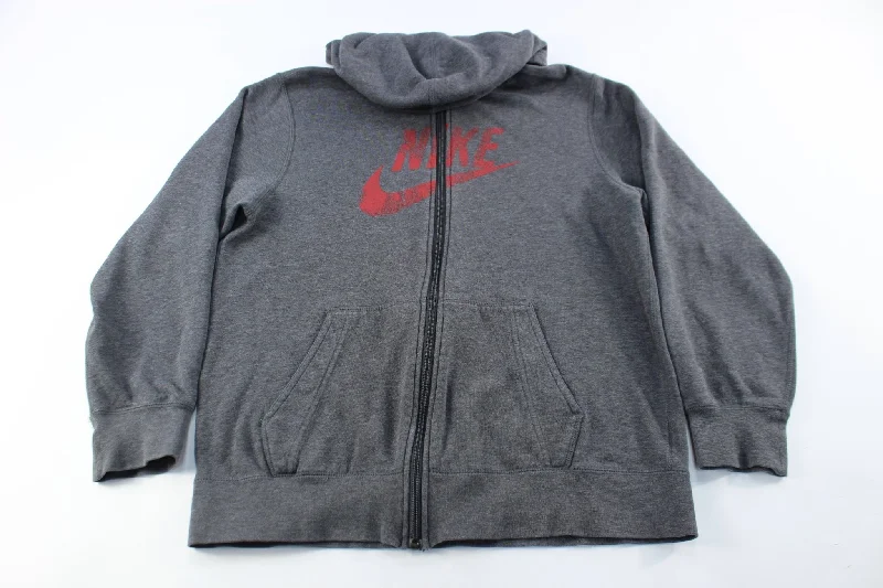 Youth Nike Logo Grey Zip Up Jacket