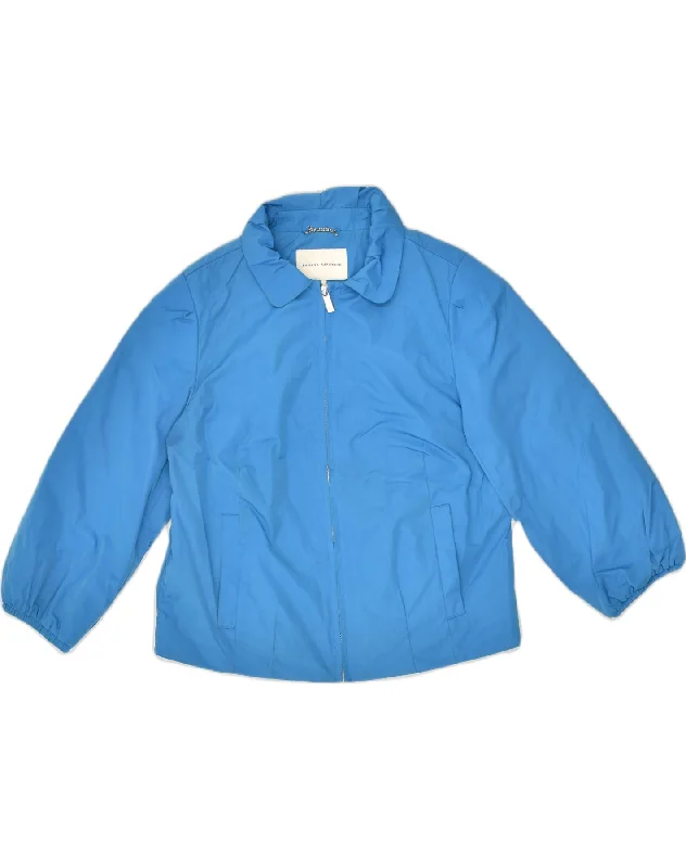 BANANA REPUBLIC Womens Bomber Jacket UK 14 Medium Blue Polyester