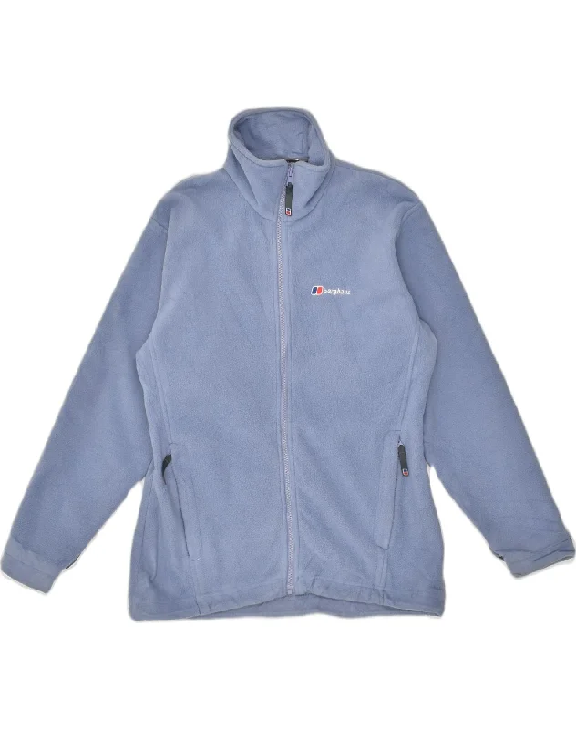 BERGHAUS Womens Fleece Jacket UK 14 Large  Blue Polyester