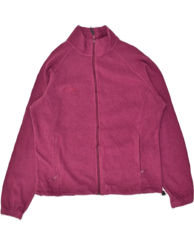 COLUMBIA Womens Fleece Jacket UK 18 XL Burgundy Polyester