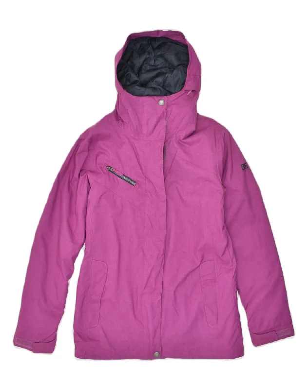 DC Womens Hooded Windbreaker Jacket UK 14 Medium Purple Polyester