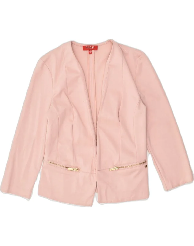 GUESS Womens Blazer Jacket  UK 12 Medium Pink Polyester