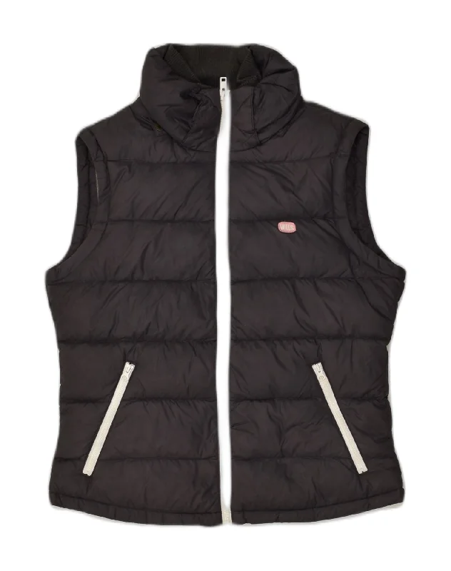 JACK WILLS Womens Padded Gilet UK 12 Medium Black