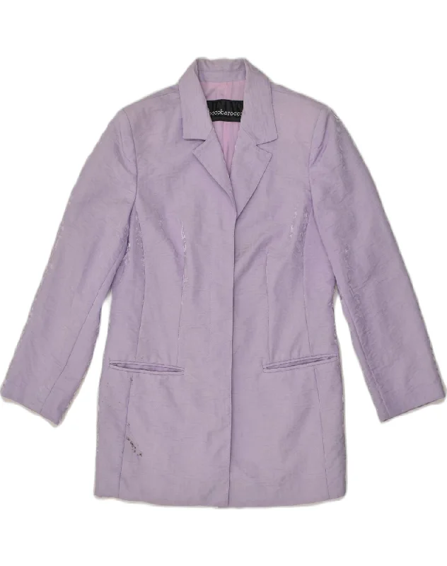 ROCCOBAROCCO Womens Blazer Jacket IT 46 Large Purple Polyamide