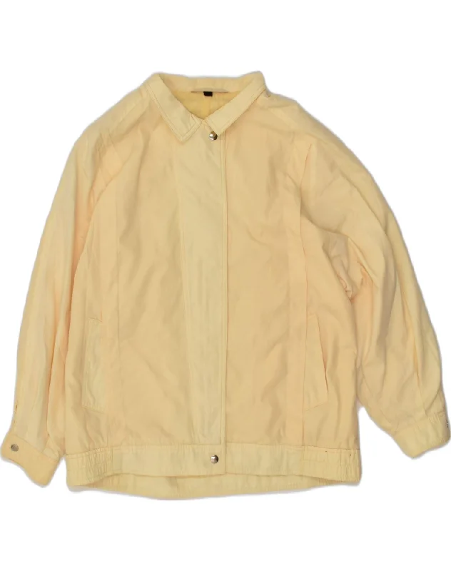 VINTAGE Womens Bomber Jacket UK 18 XL Beige