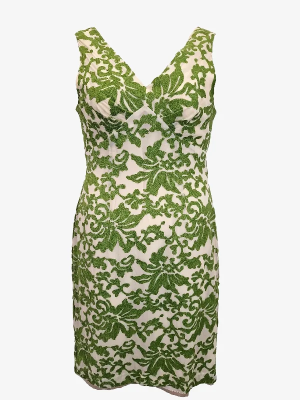 Moss & Spy Embroidery Garden Midi Dress Size 12