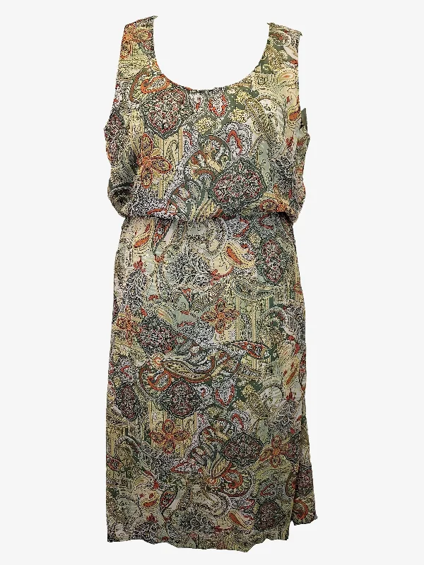 Tesini Paisley Mix Midi Dress Size 14