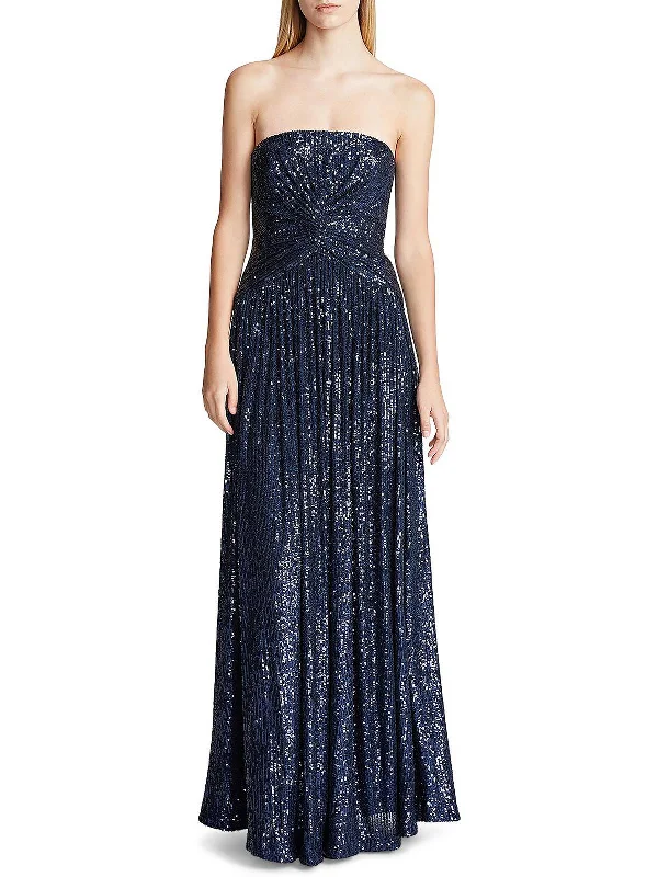 Elisabeth Womens Sequined Maxi Evening Dress