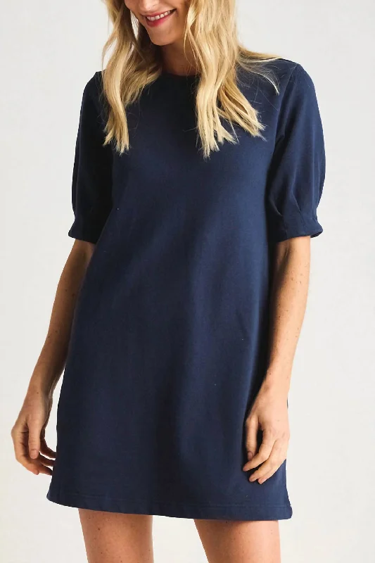 Gigi Terry Mini Dress In Captain Navy