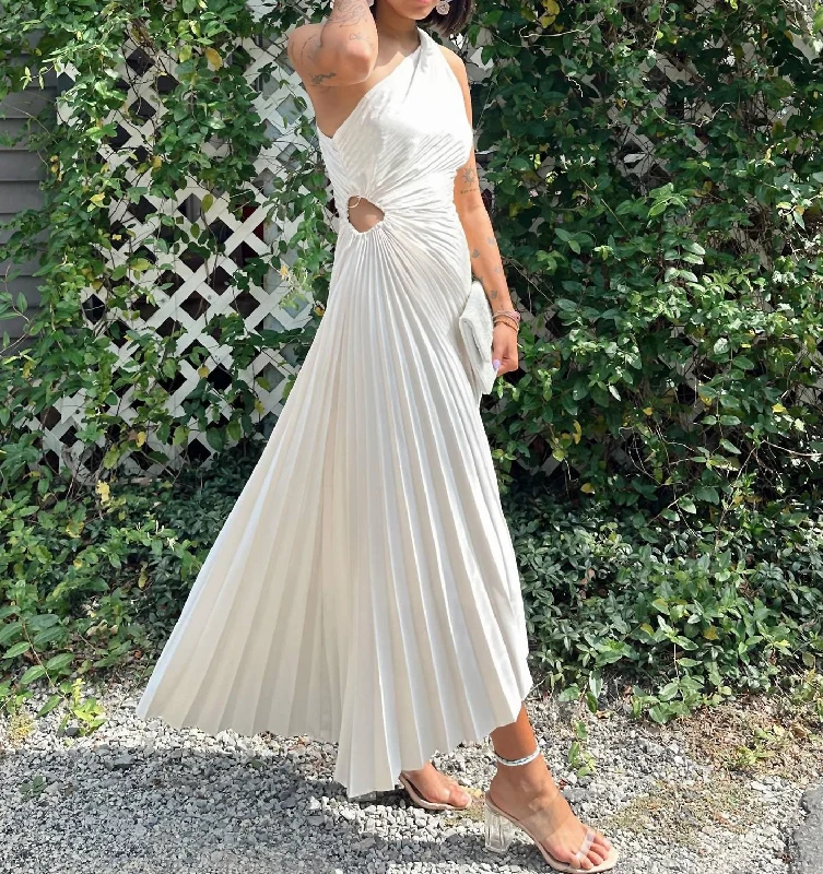 Olympia Maxi Dress In Pearl