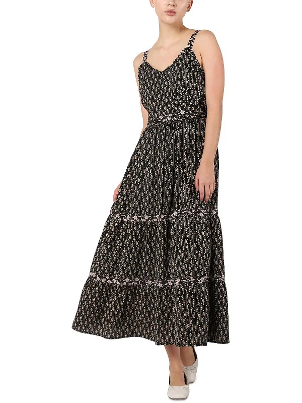 Womens Floral Long Maxi Dress