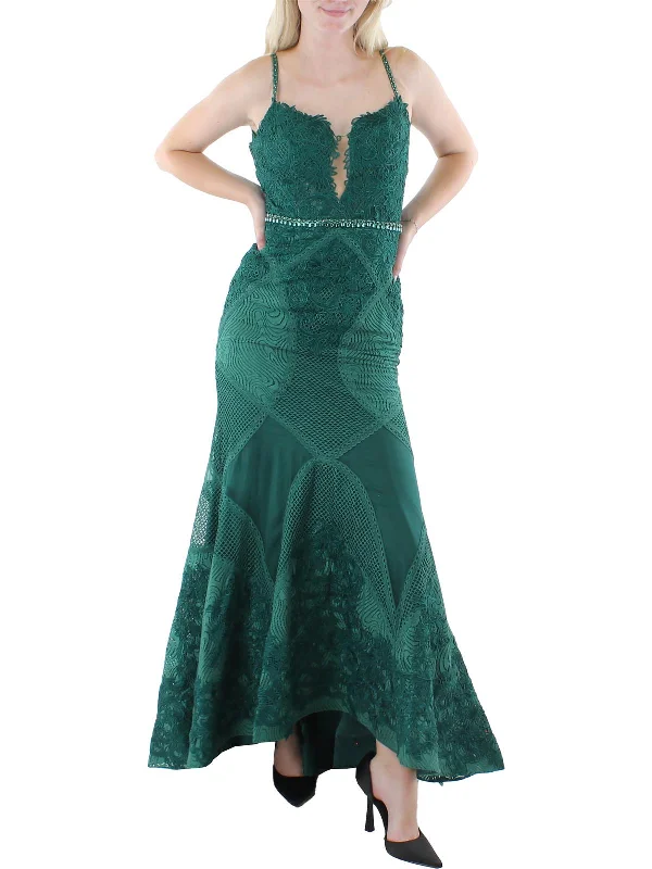 Womens Lace Maxi Evening Dress