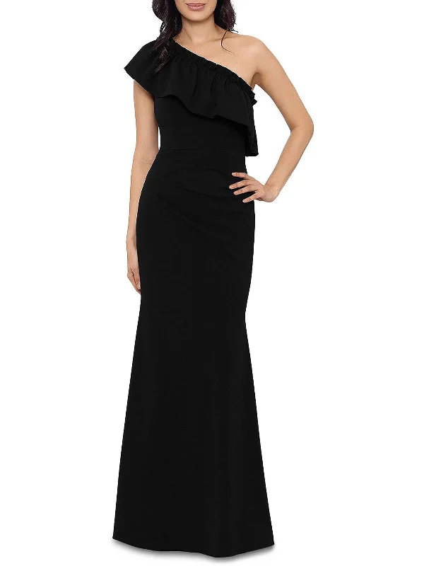 Womens One Shoulder Maxi Evening Dress